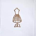 Hand Carved Rubber Stamp / Sewing Mannequin