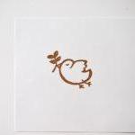 Hand Carved Rubber Stamp / Peace Bird